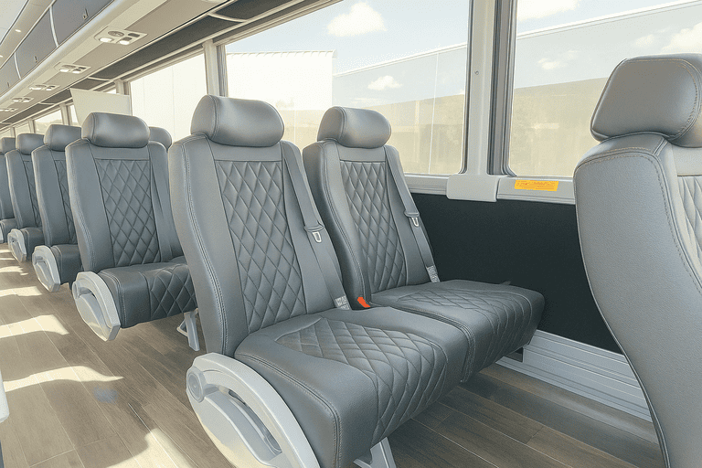 interior of Charter Bus Rental Port St. Lucie charter bus